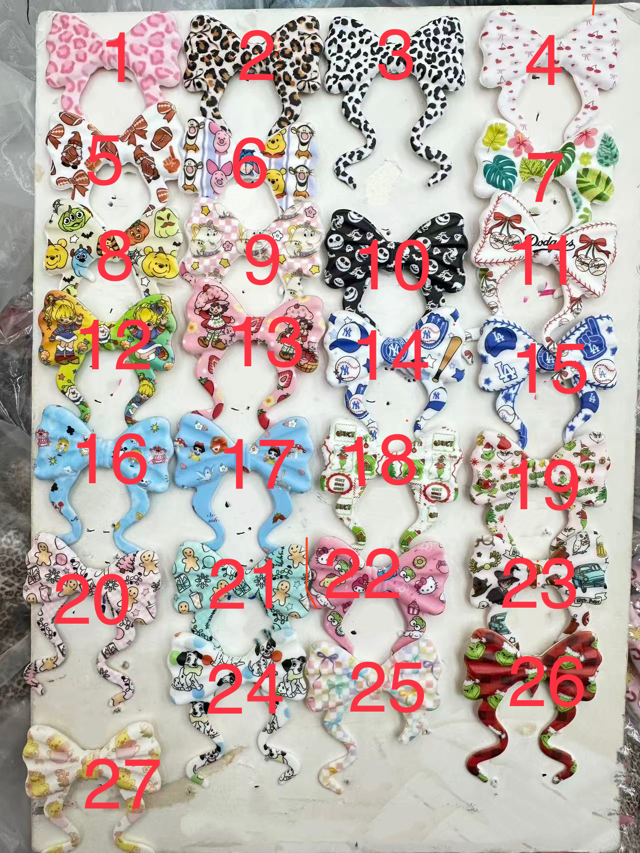 (4)Silicone bow $3 FOR 4 PCS