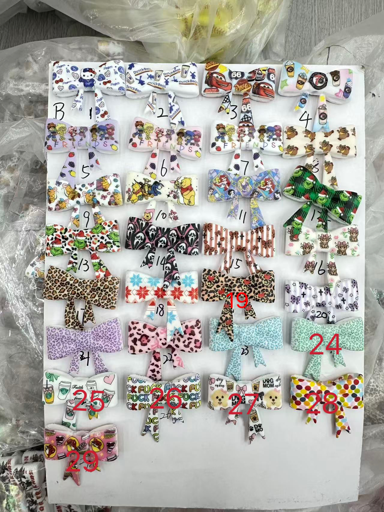 (6)Silicone bow $3 FOR 4 PCS