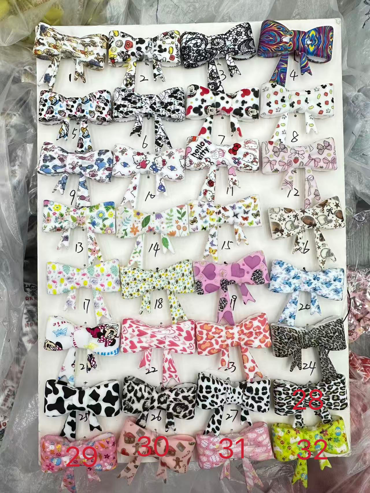 (7)Silicone bow $3 FOR 4 PCS
