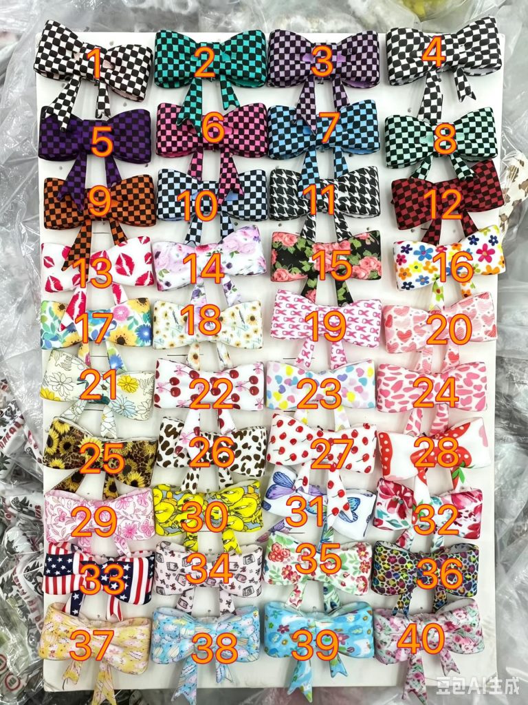(8)Silicone bow $3 FOR 4 PCS