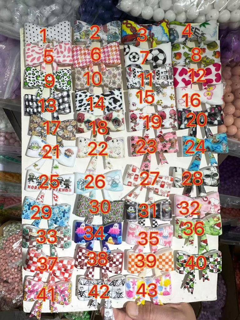 (9)Silicone bow $3 FOR 4 PCS